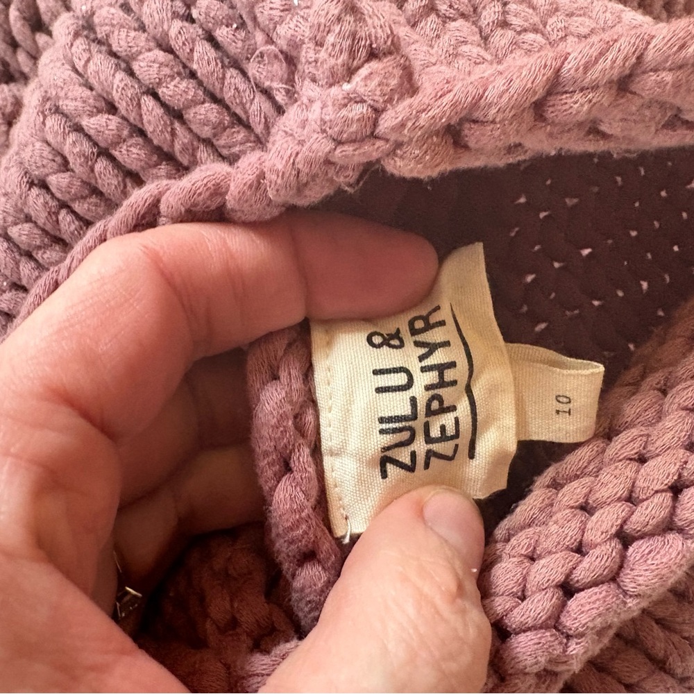 Zulu & Zephyr Dusty Rose Cowl Sweater
